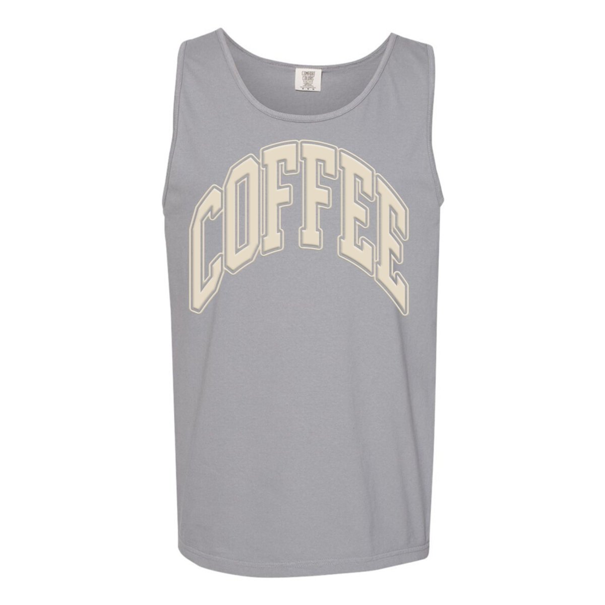 'Coffee' PUFF Tank Top from United Monograms