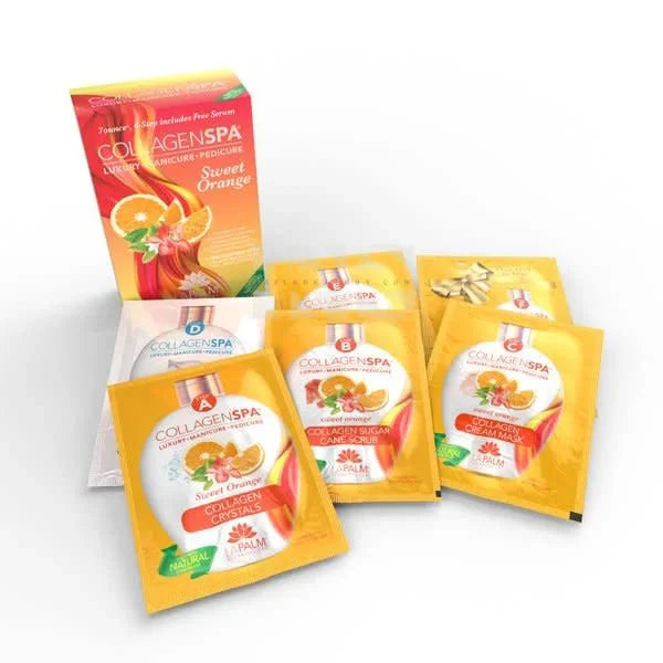 COLLAGEN SPA 7 STEPS SYSTEM + BOMBER  Sweet Orange Single from iNAIL SUPPLY
