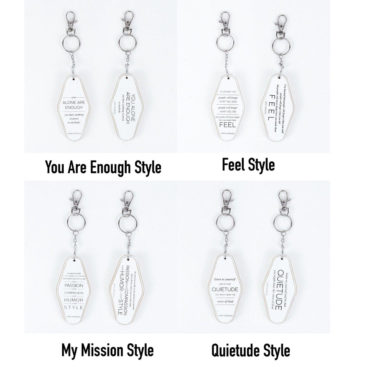 Inspirational Keychains from Gia Roma