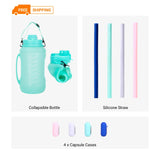 Collapsible Large Capacity Travel Water Bottle 67oz from Cool Gadget