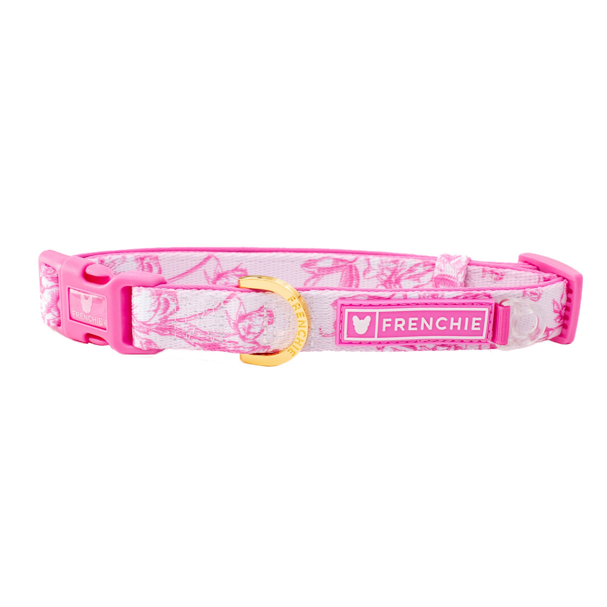 Frenchie Comfort Collar - Toile- Pink from Frenchie Bulldog