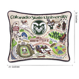 Colorado State University Collegiate Embroidered Pillow by CatStudio from Quirks!