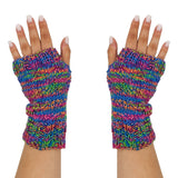 Colorful Fingerless Mitts Knitting and Crochet Pattern from Darn Good Yarn