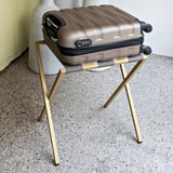 Boise-Foldable Metal Luggage Rack with Genuie Leather from VITAHOME DESIGN LLC