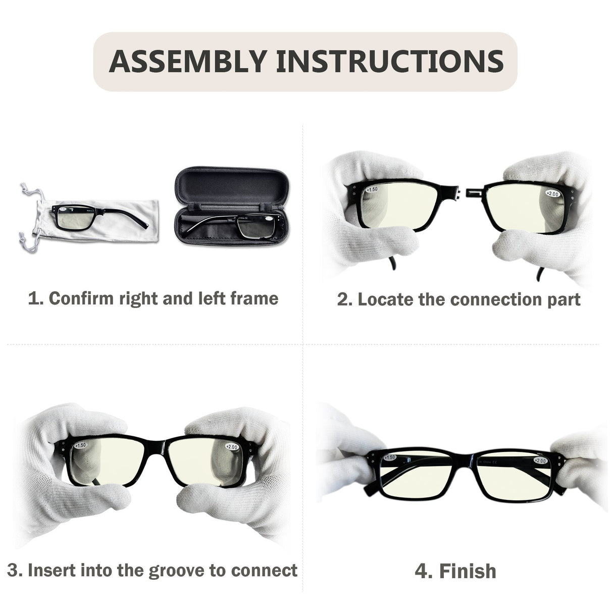 Custom Computer Glasses with Different Power UVPR032-DEMI (Must Buy Both Eye) From eyekeeper