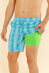 The Conch Shell | Light Blue Retro Ball Hammock® Pouch 5" Swim Trunks from Shinesty