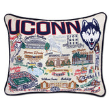 Connecticut, University of Collegiate Embroidered Pillow by CatStudio from Quirks!