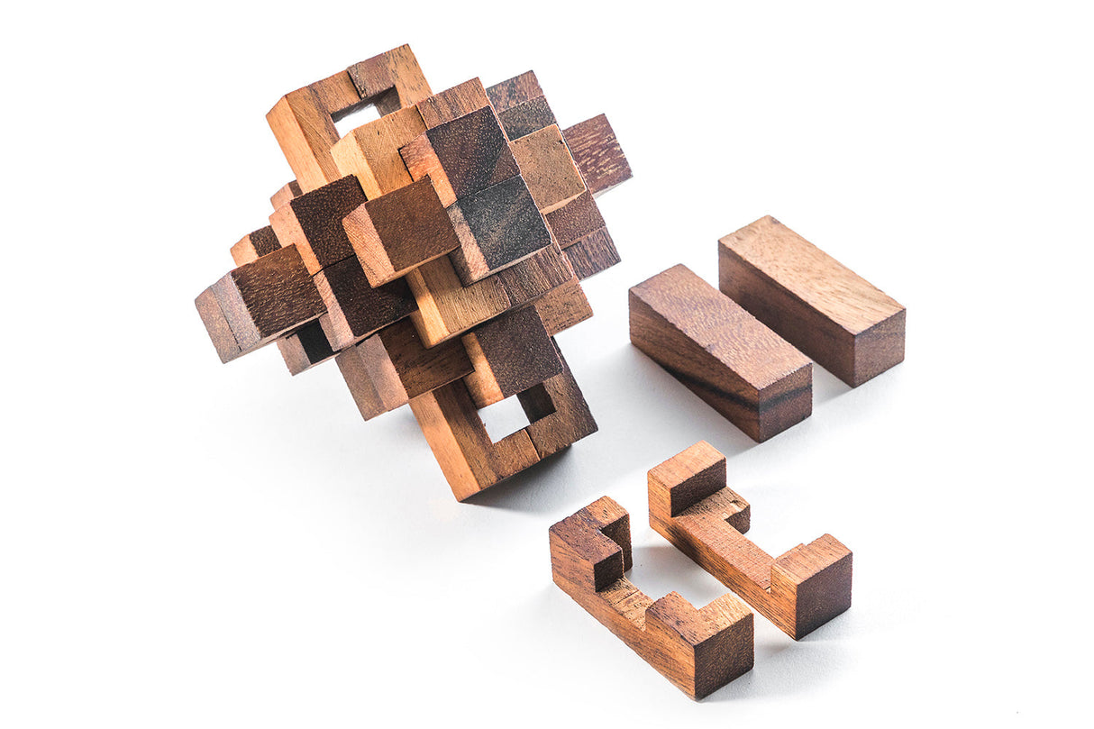 Construct Puzzle - Interlocking 24 piece Burr Puzzle from Kubiya Games
