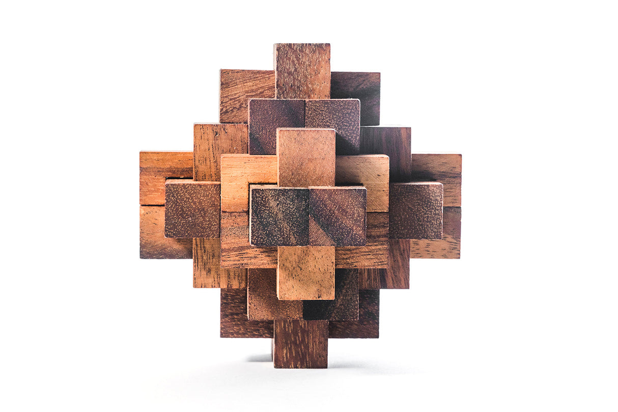 Construct Puzzle - Interlocking 24 piece Burr Puzzle from Kubiya Games
