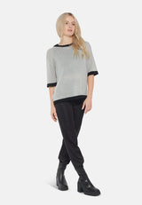 Contrast Neck And Sleeve Rib T-Shirt from London Rag International