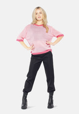 Contrast Neck And Sleeve Rib T-Shirt from London Rag International