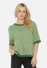 Contrast Neck And Sleeve Rib T-Shirt from London Rag International
