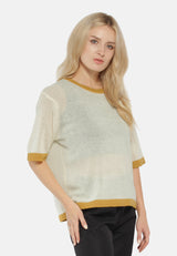 Contrast Neck And Sleeve Rib T-Shirt from London Rag International