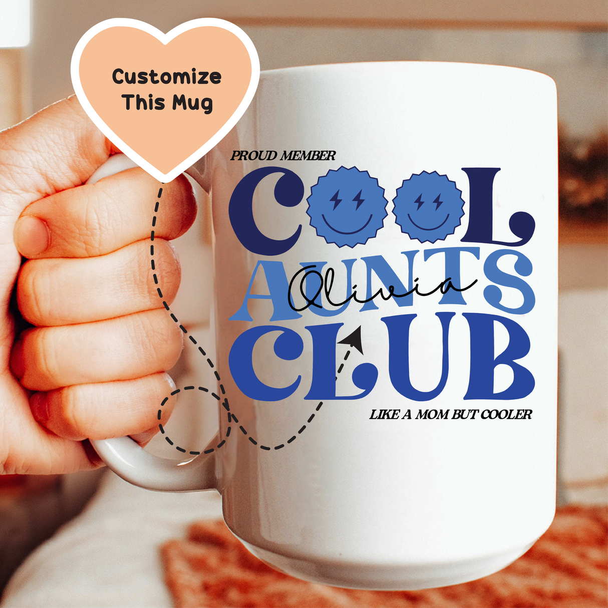 Cool Aunts Club Custom Mug from Peachy Sunday