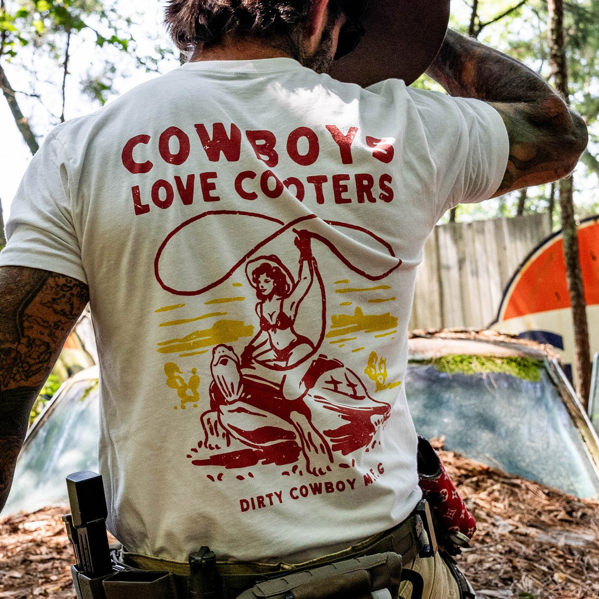 Cowboys Love Cooters Men's T-Shirt From Combat Iron Apparel