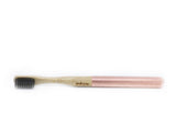 Replaceable Bamboo Toothbrush Copper Handle - Soft Charcoal Bristles from Lucky Teeth