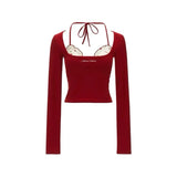 Coquette Balletcore Crop Top – 2000s Aesthetic Two-Piece Tee From Kawaii Stop