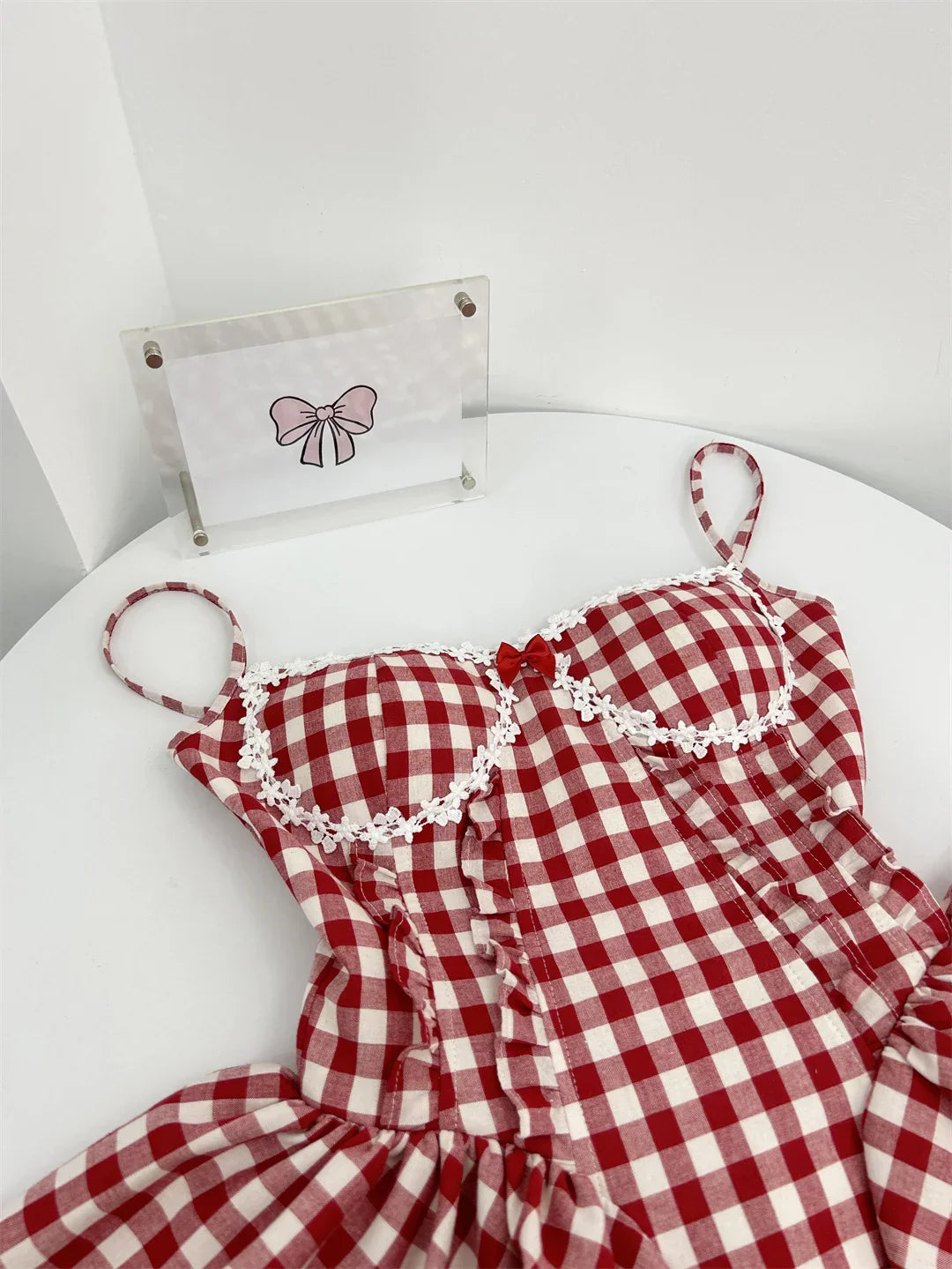 Coquette Plaid Mini Dress – Balletcore Gyaru Party Dress From Kawaii Stop
