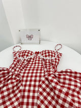 Coquette Plaid Mini Dress – Balletcore Gyaru Party Dress From Kawaii Stop