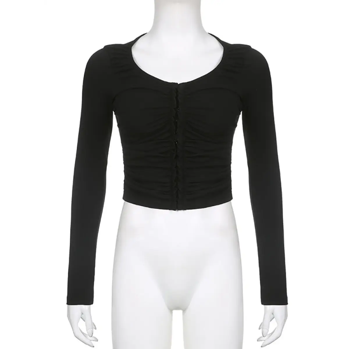 Coquette Ruched T-shirt With Hooks From Kawaii Stop
