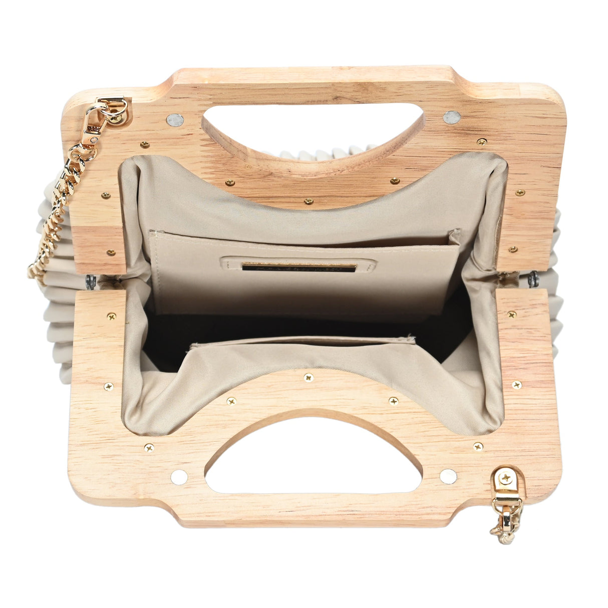 Coraline Wood frame Clutch from MMS Brands