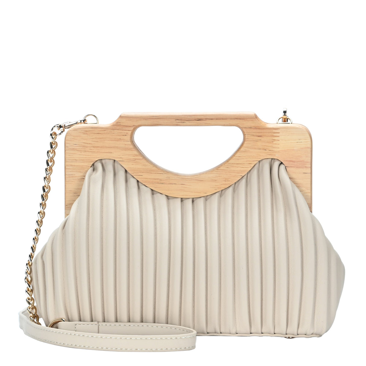 Coraline Wood frame Clutch from MMS Brands
