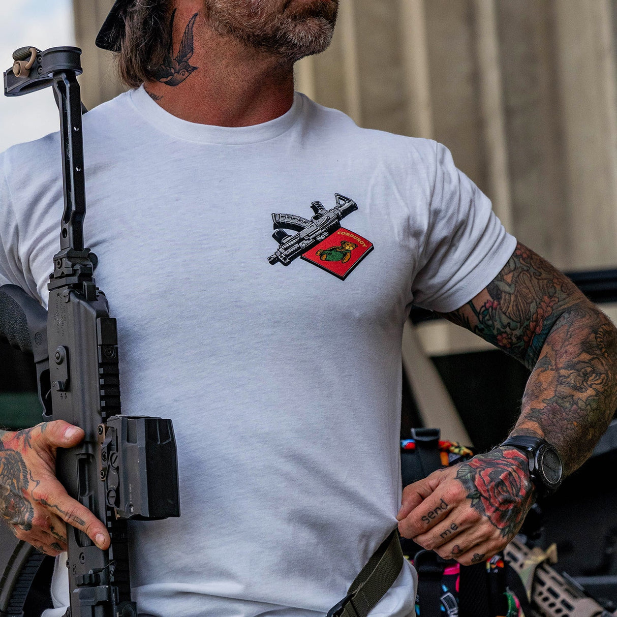 Corduroy The Bear - Don't Take No Sh*t Men's T-shirt From Combat Iron Apparel