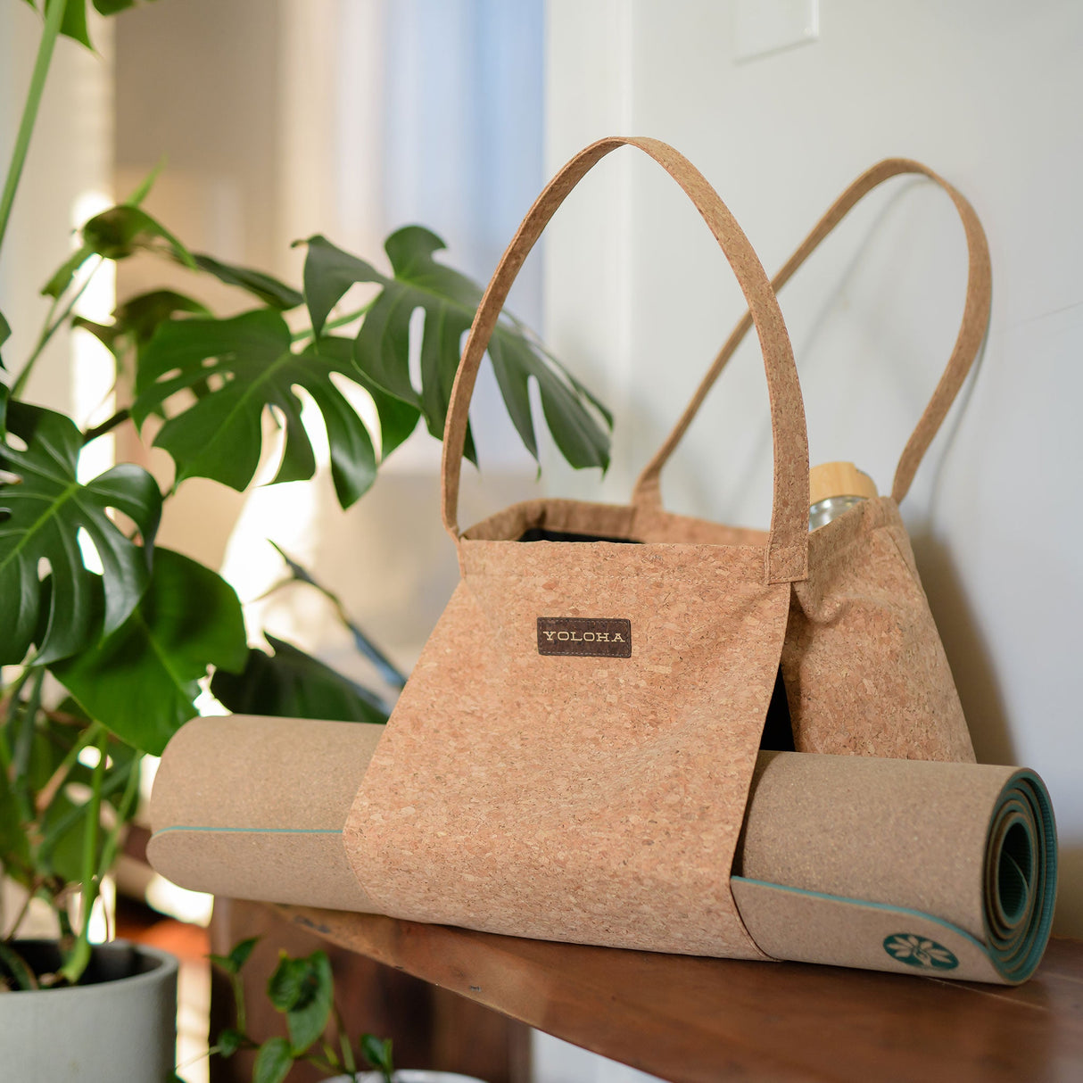 Cork Tote Bag from Yoloha Yoga