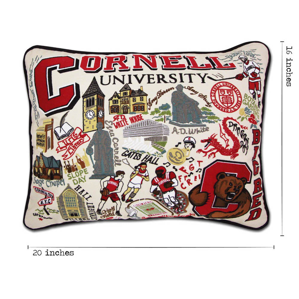 Cornell University Collegiate Embroidered Pillow by CatStudio from Quirks!
