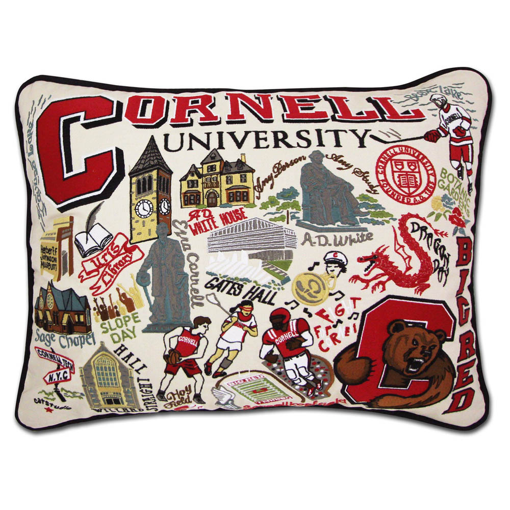Cornell University Collegiate Embroidered Pillow by CatStudio from Quirks!