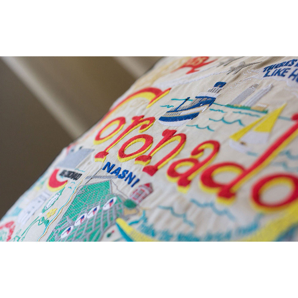 Coronado Embroidered Pillow from Quirks!