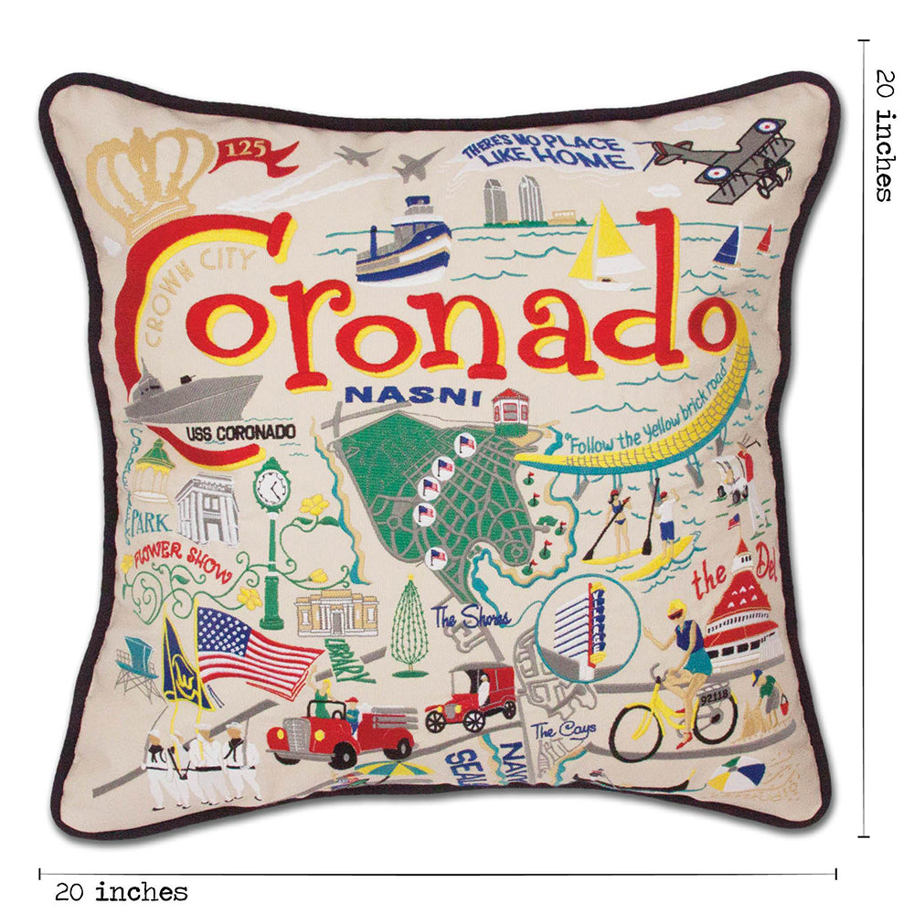 Coronado Embroidered Pillow from Quirks!