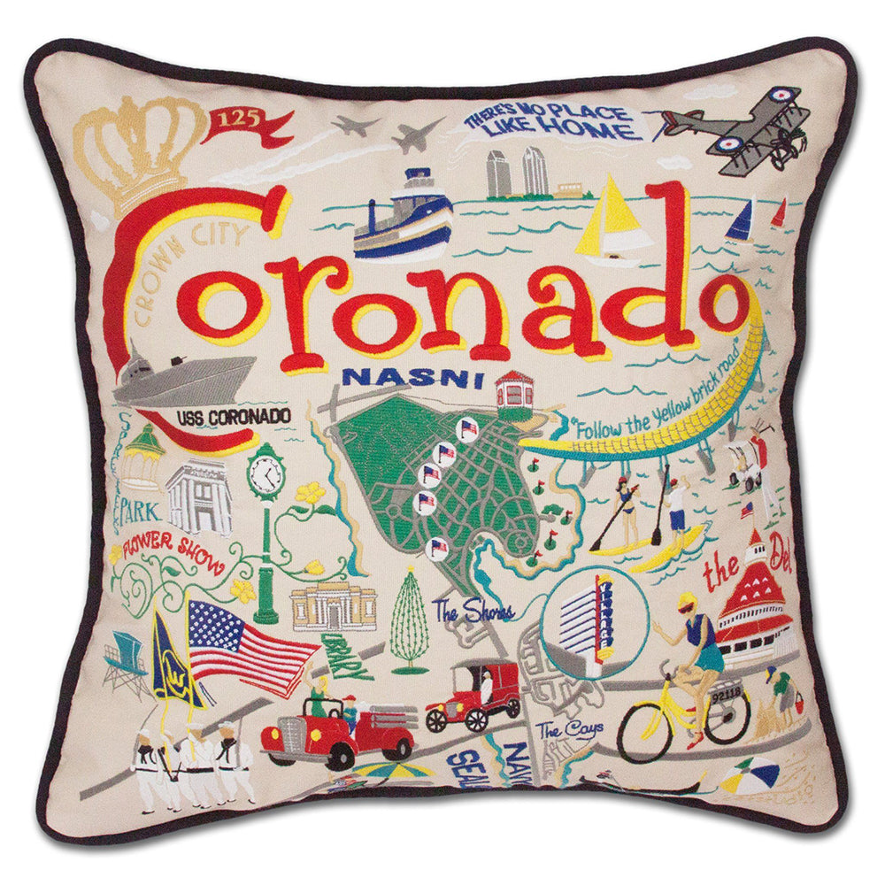 Coronado Embroidered Pillow from Quirks!