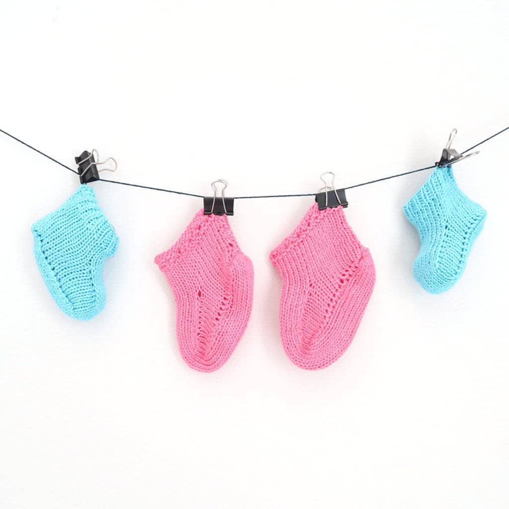 Cotton Candy Baby Booties Knitting Pattern from Darn Good Yarn