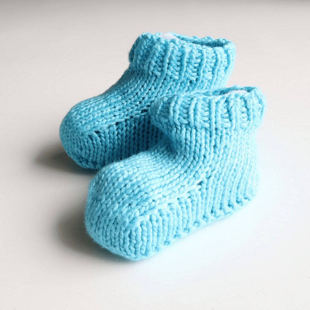 Cotton Candy Baby Booties Knitting Pattern from Darn Good Yarn