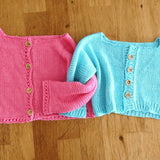 Cotton Candy Baby Cardigan Knitting Pattern from Darn Good Yarn