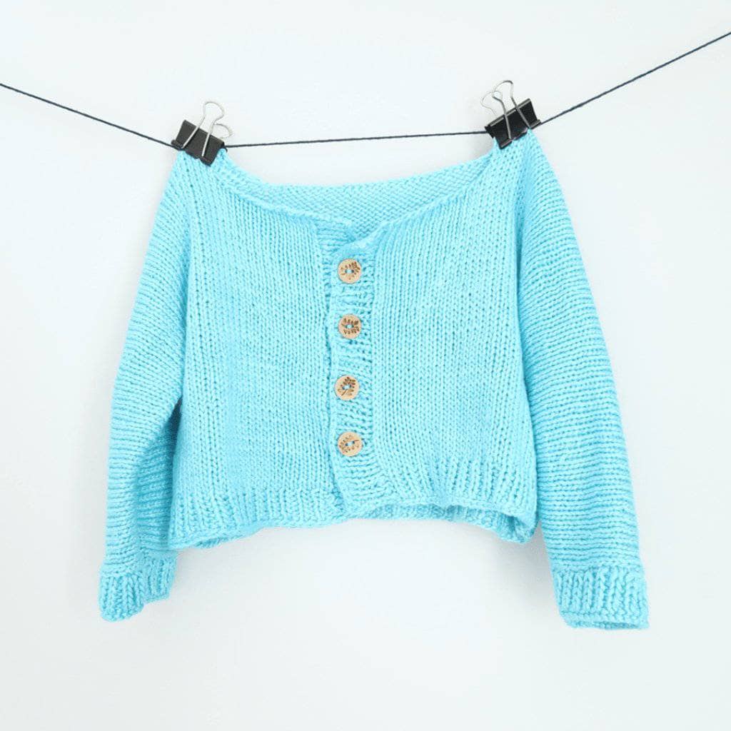 Cotton Candy Baby Cardigan Knitting Pattern from Darn Good Yarn