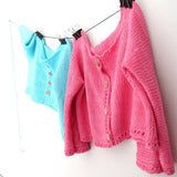 Cotton Candy Baby Cardigan Knitting Pattern from Darn Good Yarn