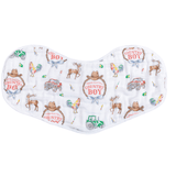 Country Boy Baby Giftset:  Baby Swaddle Blanket and Burp/Bib Combo from Little Hometown