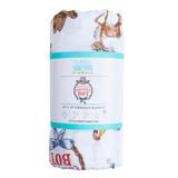 Country Boy Baby Giftset:  Baby Swaddle Blanket and Burp/Bib Combo from Little Hometown