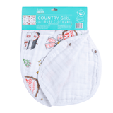 Country Girl Baby Giftset:  Baby Swaddle Blanket and Burp/Bib Combo from Little Hometown