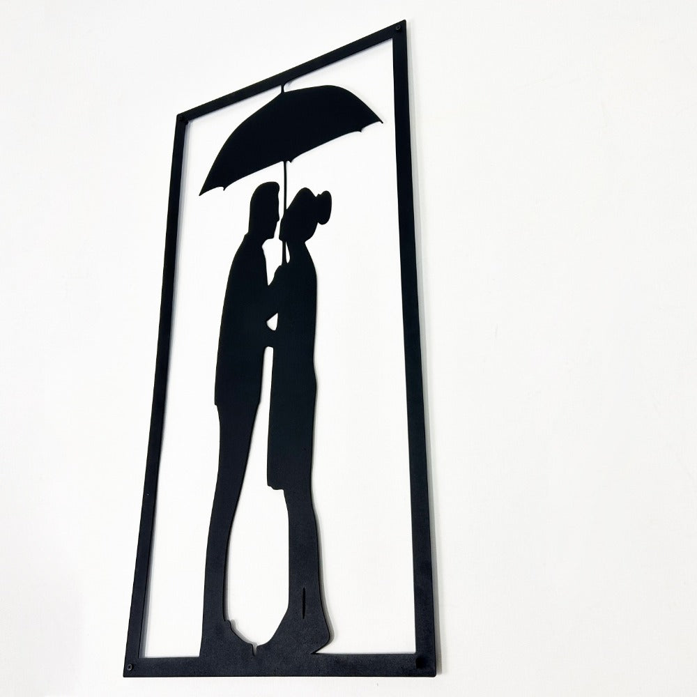 Couple Under the Umbrella  Metal Wall Art from VITAHOME DESIGN LLC