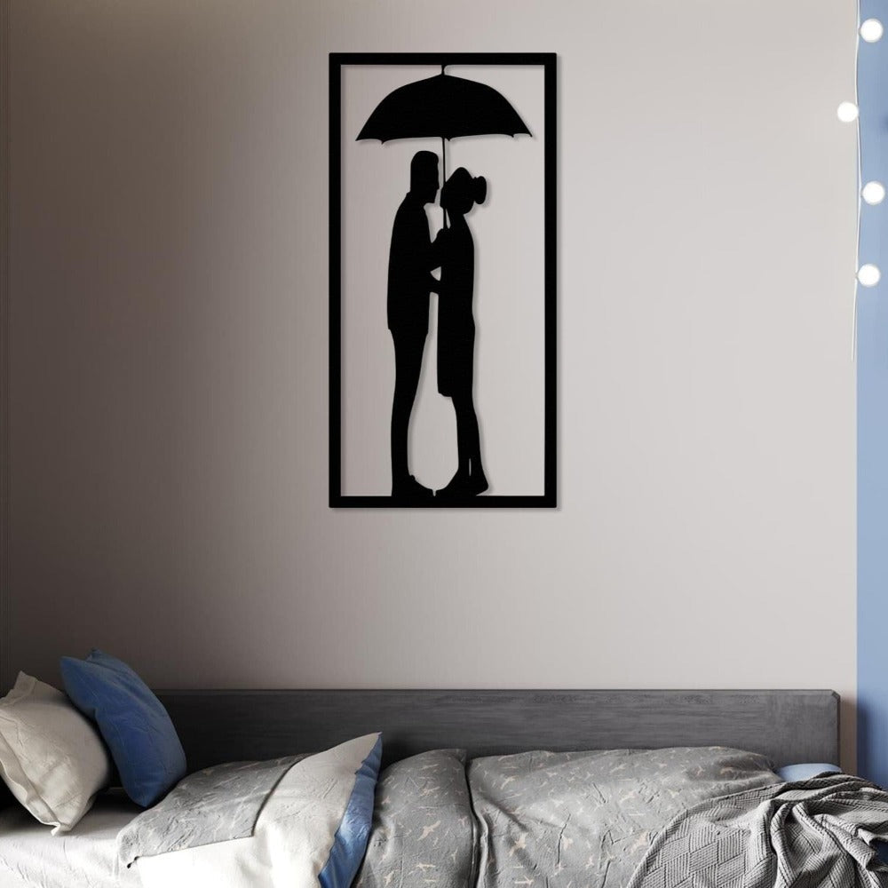 Couple Under the Umbrella  Metal Wall Art from VITAHOME DESIGN LLC