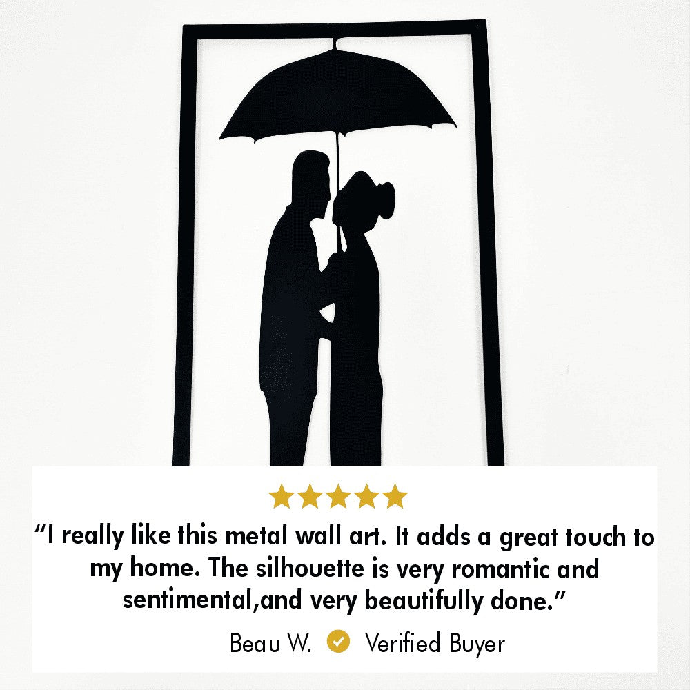 Couple Under the Umbrella  Metal Wall Art from VITAHOME DESIGN LLC