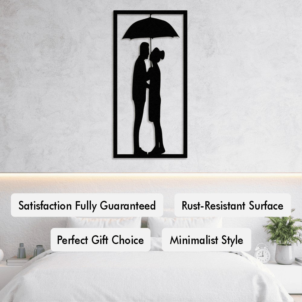 Couple Under the Umbrella  Metal Wall Art from VITAHOME DESIGN LLC