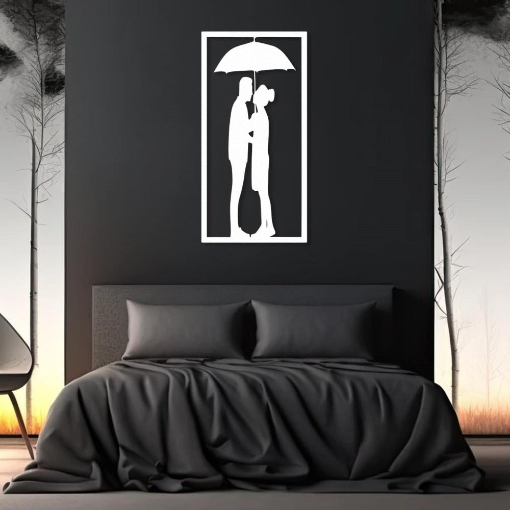Couple Under the Umbrella  Metal Wall Art from VITAHOME DESIGN LLC