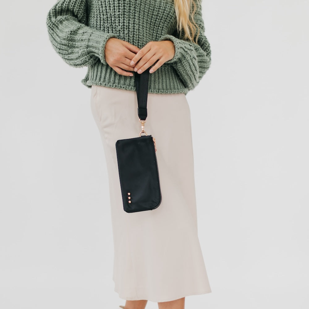 Cove Double Zip Nylon Wristlet Wallet from Pretty Simple