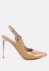 Coveted Stiletto Heeled Slingback Sandals from London Rag International