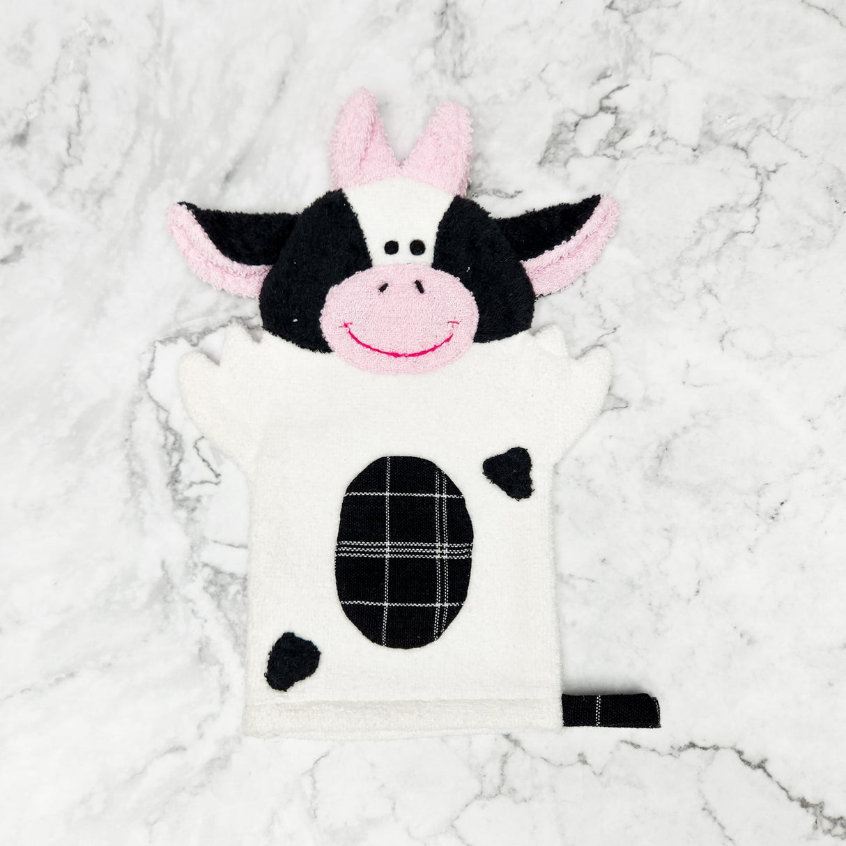 Cow Puppet Washcloth from Upavim Crafts