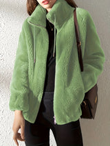 Brown Fleece Coat from MsDressly